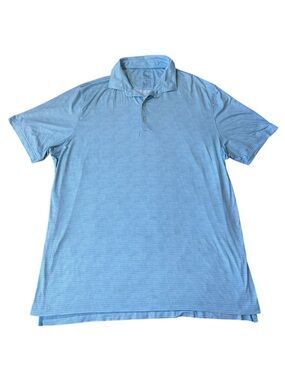 Johnnie-O Featherweight Performance Polo Light Blue XL Golf Athletic Shirt